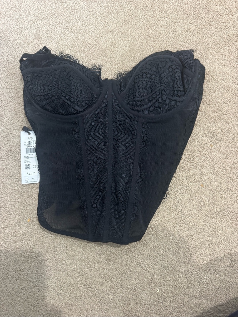 Black Lace Corset Top